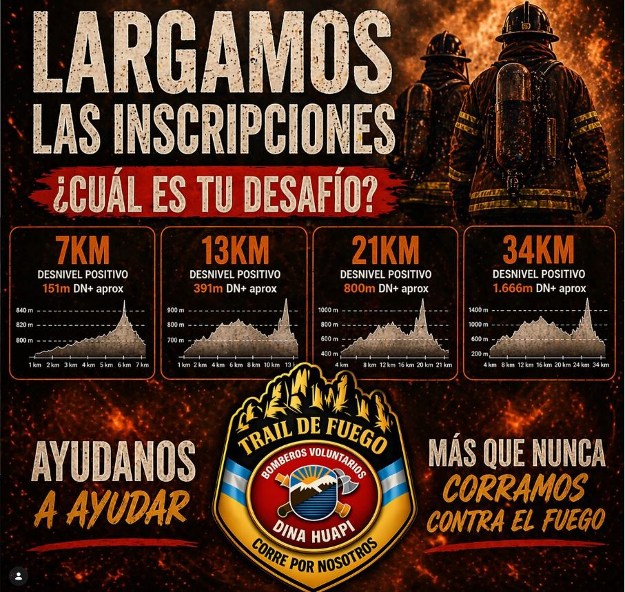 Trail del Fuego 2026 - Dina Huapi, Río Negro