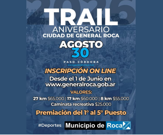 Trail Aniversario de General Roca 2026 - General Roca